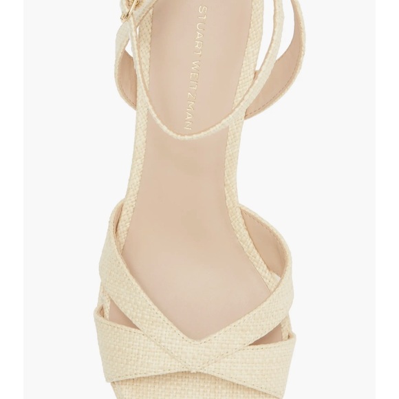 Stuart Weitzman Cream Platform Sandals